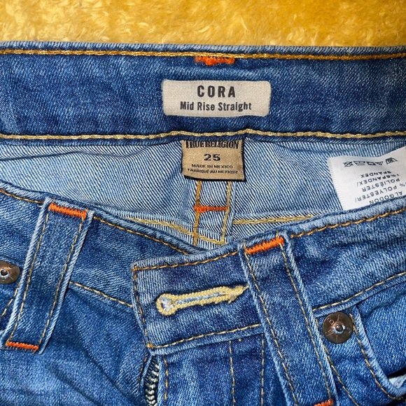 True Religion Cora Mid Rise Straight Jeans - Picture 4 of 5